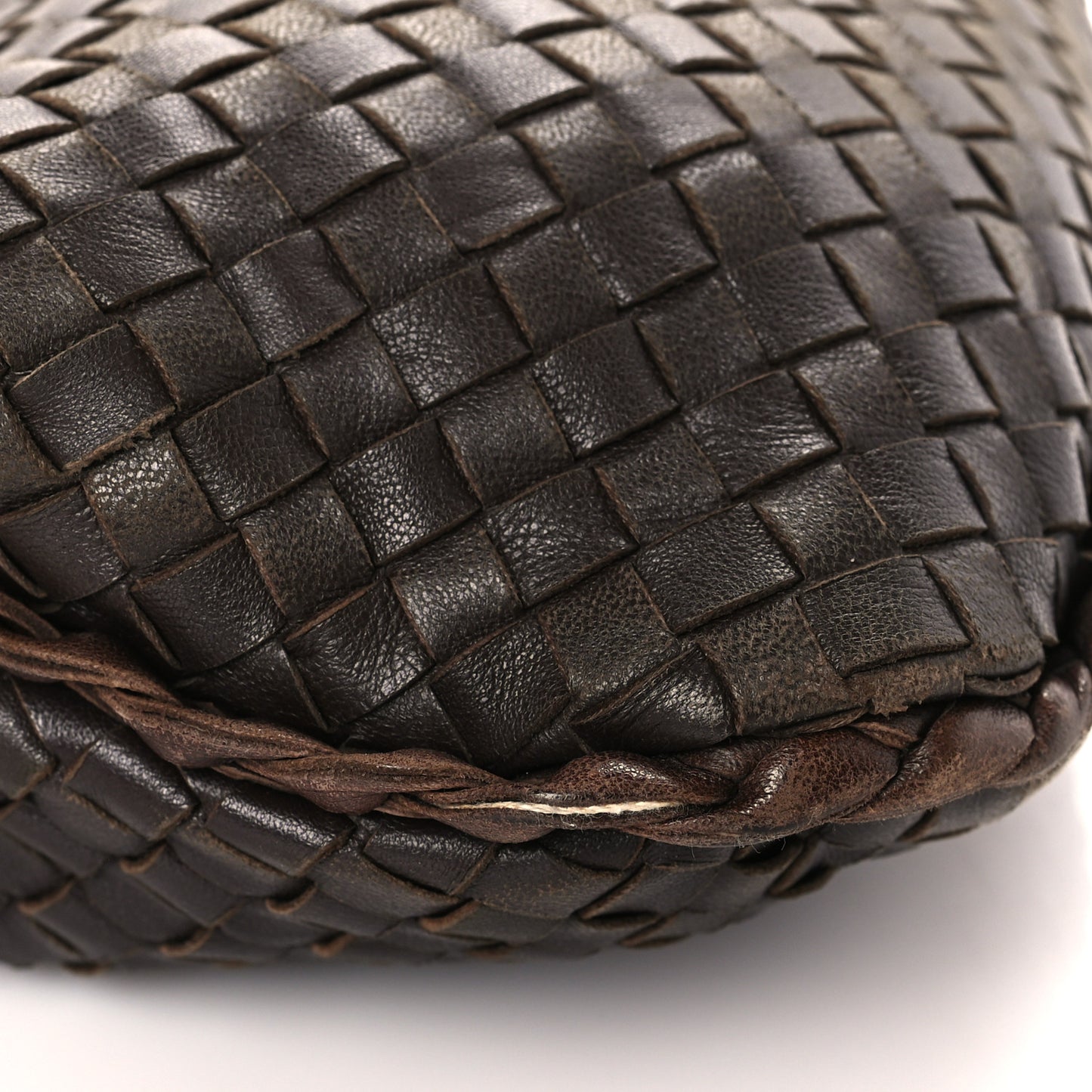 Nappa Intrecciato Medium Veneta Hobo Ebano