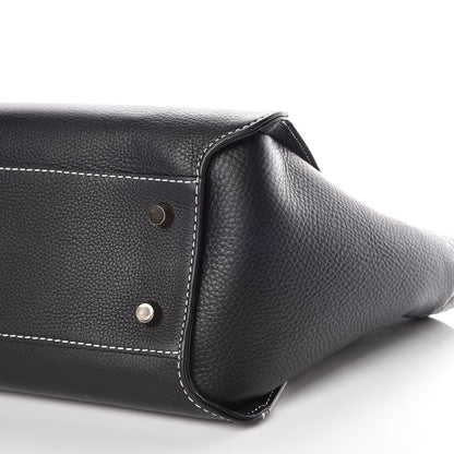 Burberry Mega Check Grained Calfskin Medium Harcourt Satchel Black 7 of 10