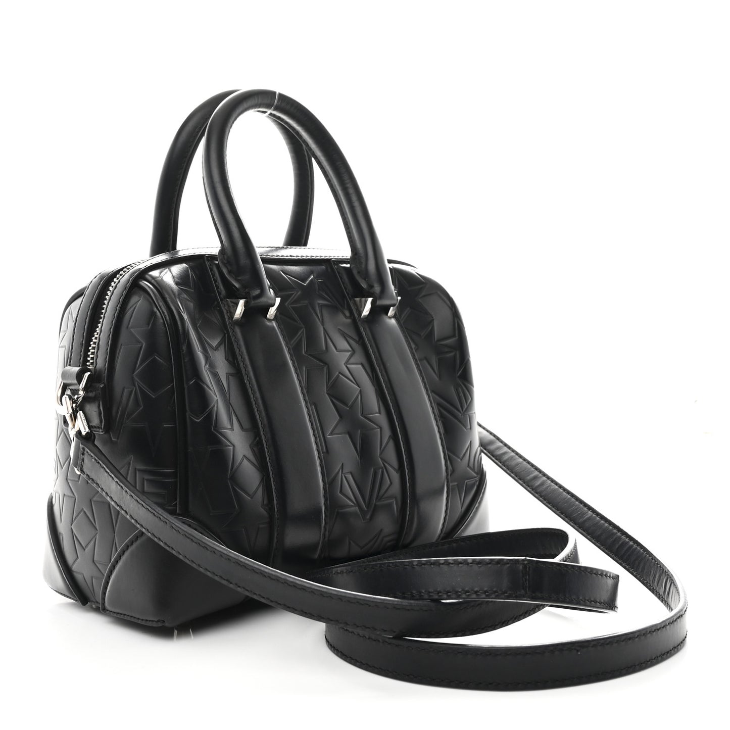 Calfskin Star Embossed Micro Lucrezia Black