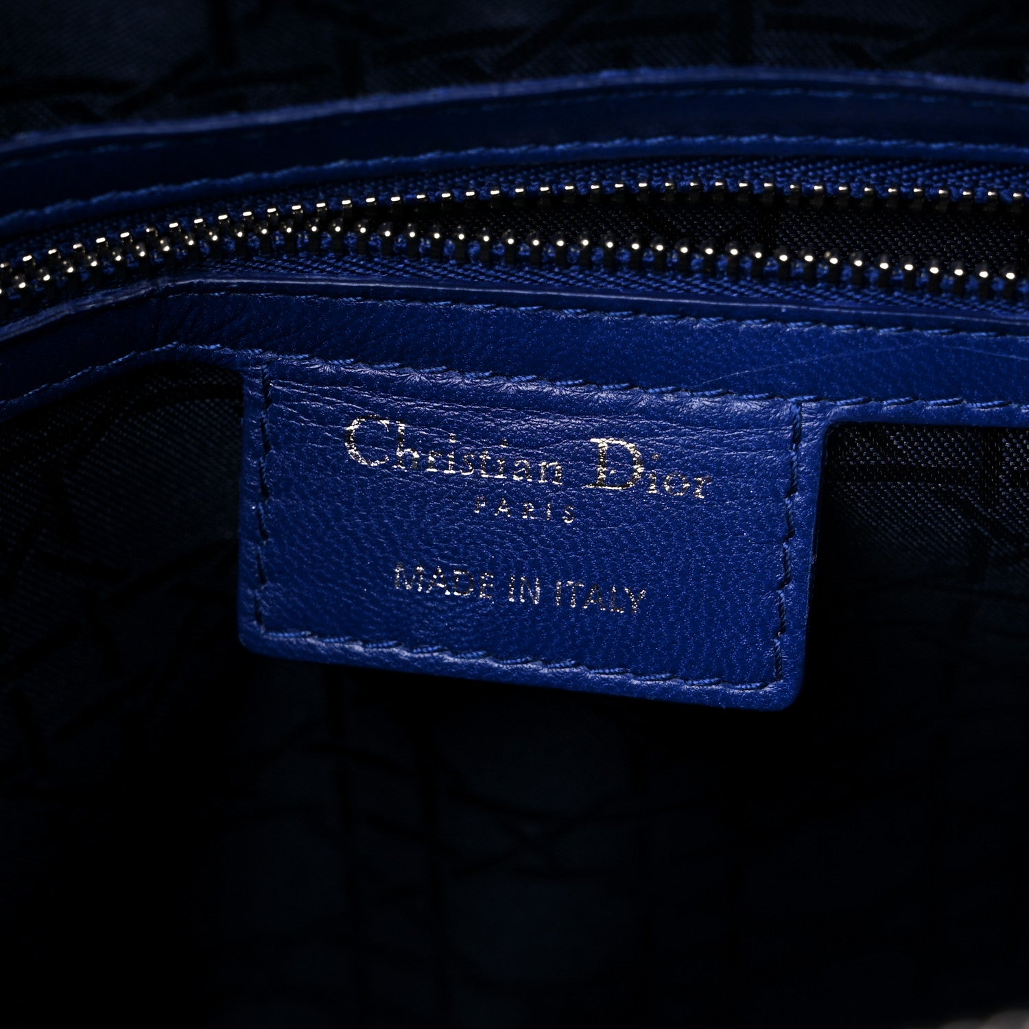 Christian Dior Lambskin Cannage Large Lady Dior Blue 5 of 15