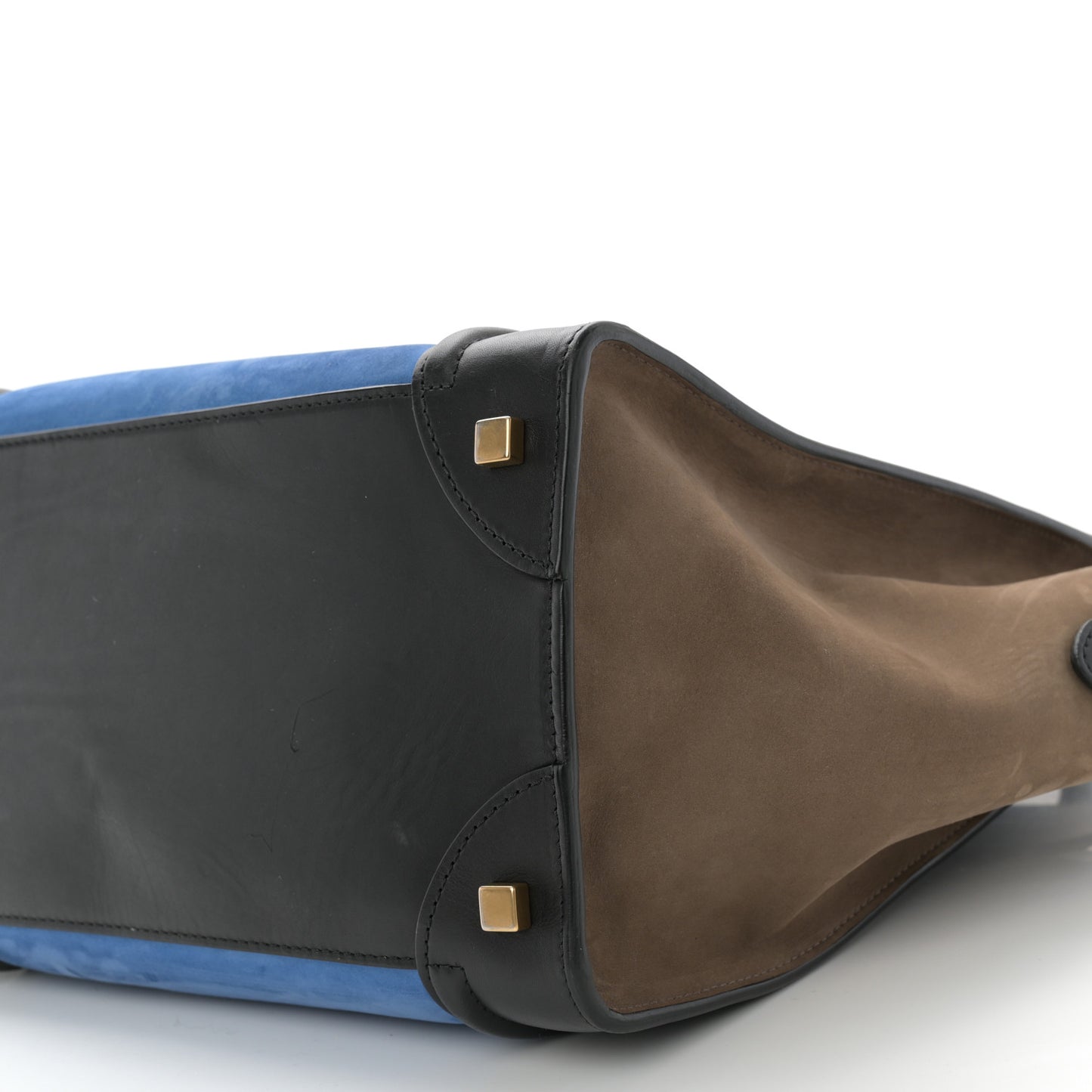 Grained Calfskin Nubuck Mini Tri-Color Luggage Royal Blue