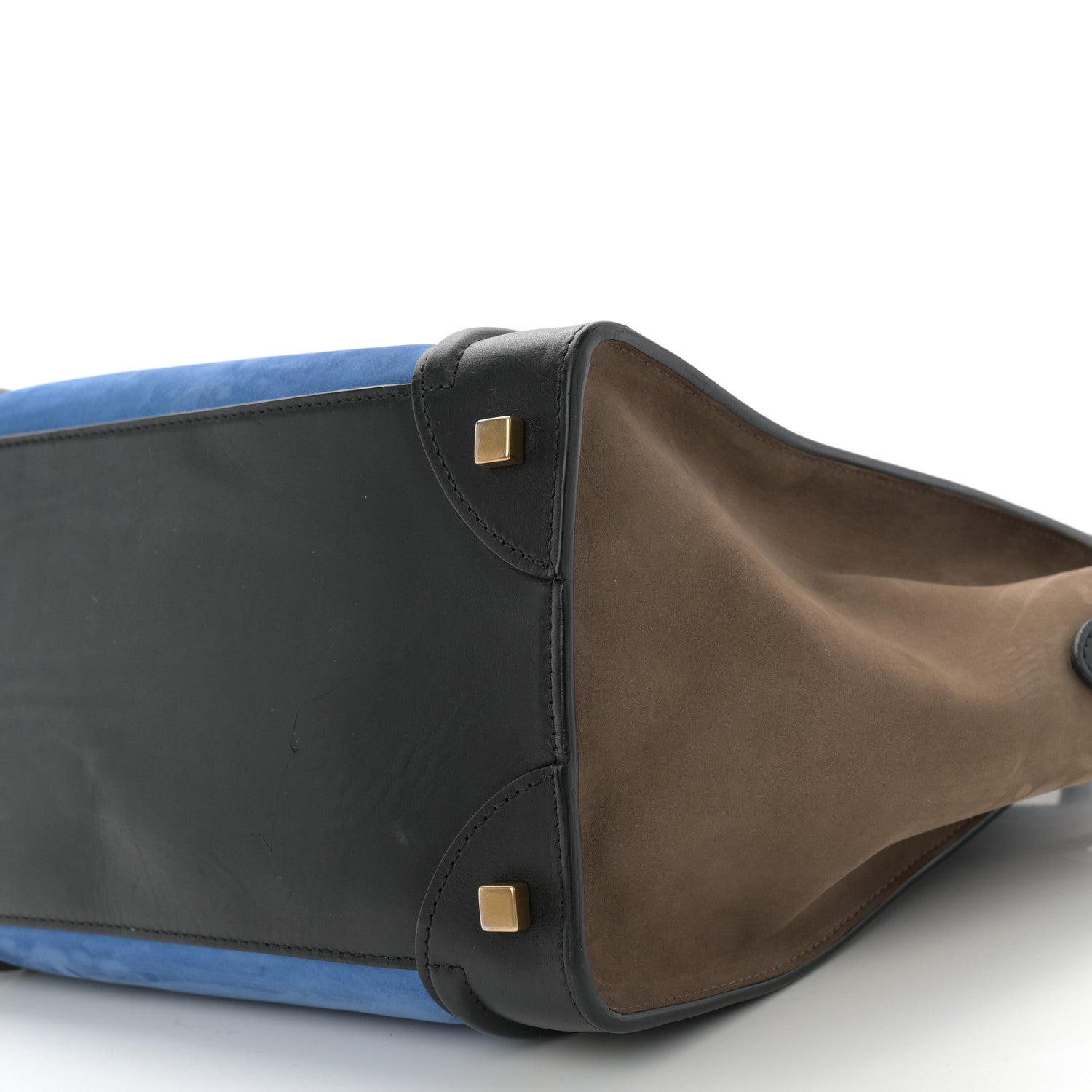 Celine Grained Calfskin Nubuck Mini Tri-Color Luggage Royal Blue 9 of 9