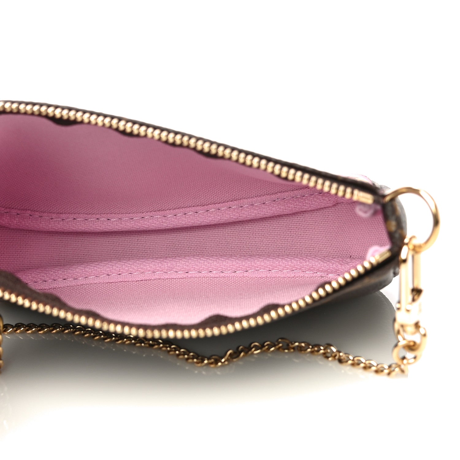 Louis Vuitton Monogram 2021 Christmas Animation Japanese Garden Mini Pochette Accessories Wisteria Pink 5 of 11