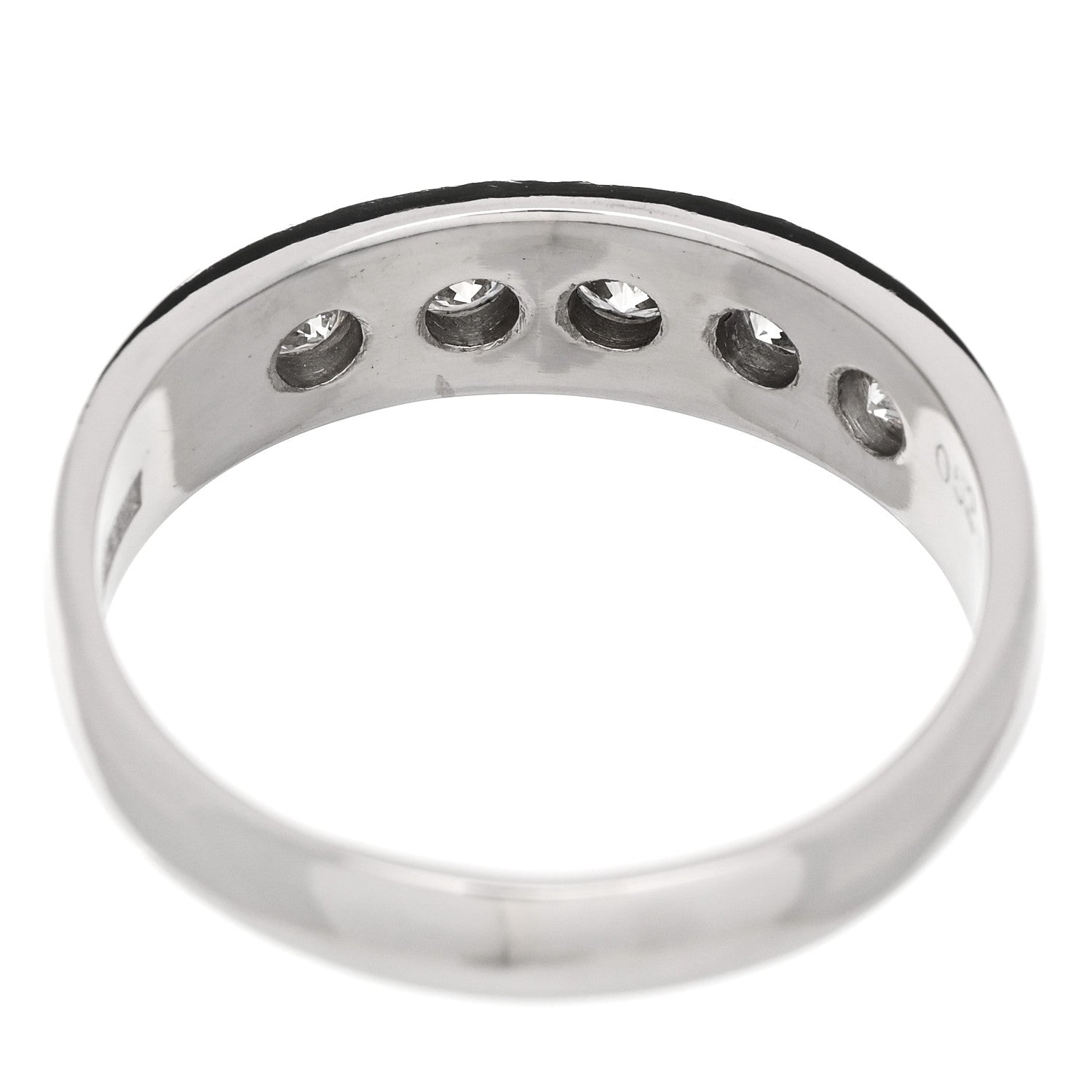 Parker & West by FASHIONPHILE Platinum Diamond .52ctw Half Eternity Band Ring 58 8.25 7 of 9