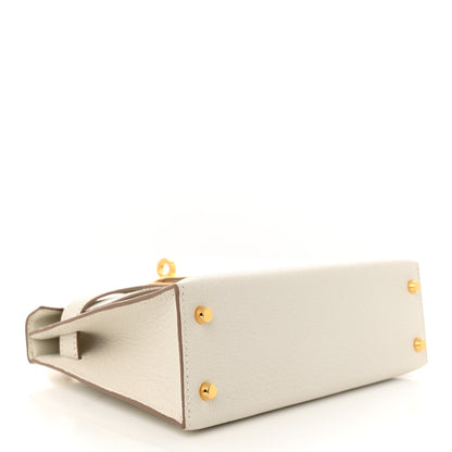 Hermes Chevre Mysore Mini Kelly Sellier 20 Mushroom 4 of 11