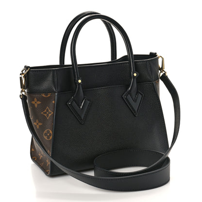 Louis Vuitton Calfskin Monogram On My Side PM Black 3 of 8