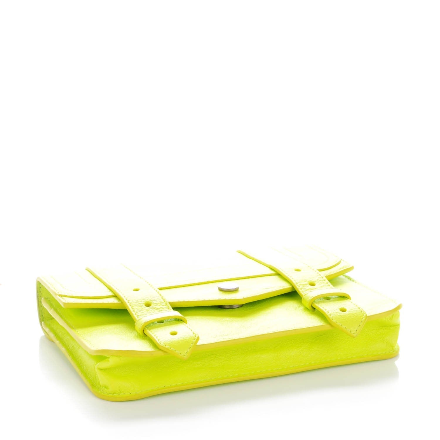 Proenza Schouler Lambskin PS1 Large Chain Wallet Citron 4 of 6