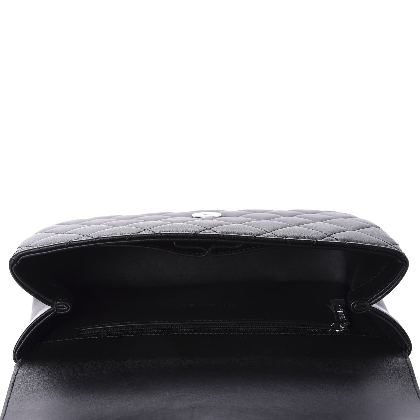 Lambskin Quilted Small CC Filigree Flap Black