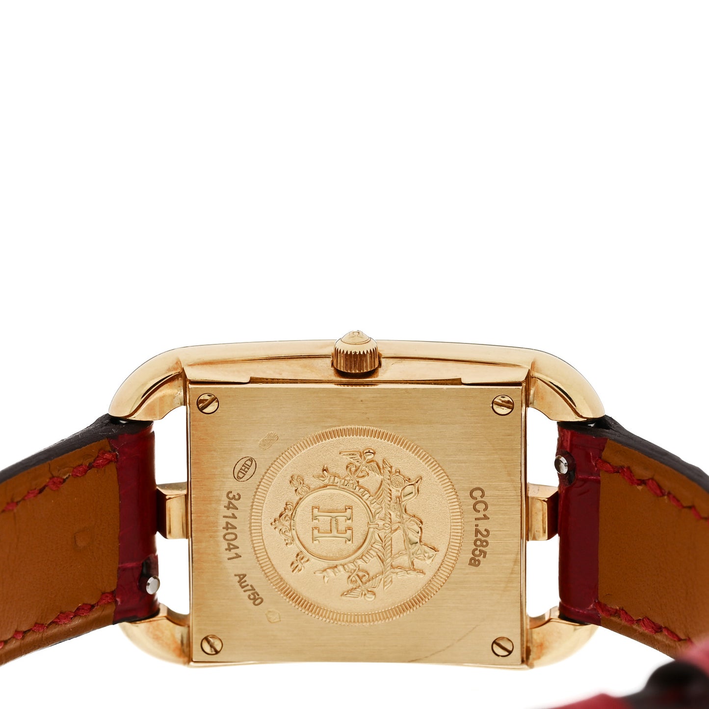 18K Yellow Gold Alligator Diamond Mother of Pearl 23mm Cape Cod Quartz Watch Braise