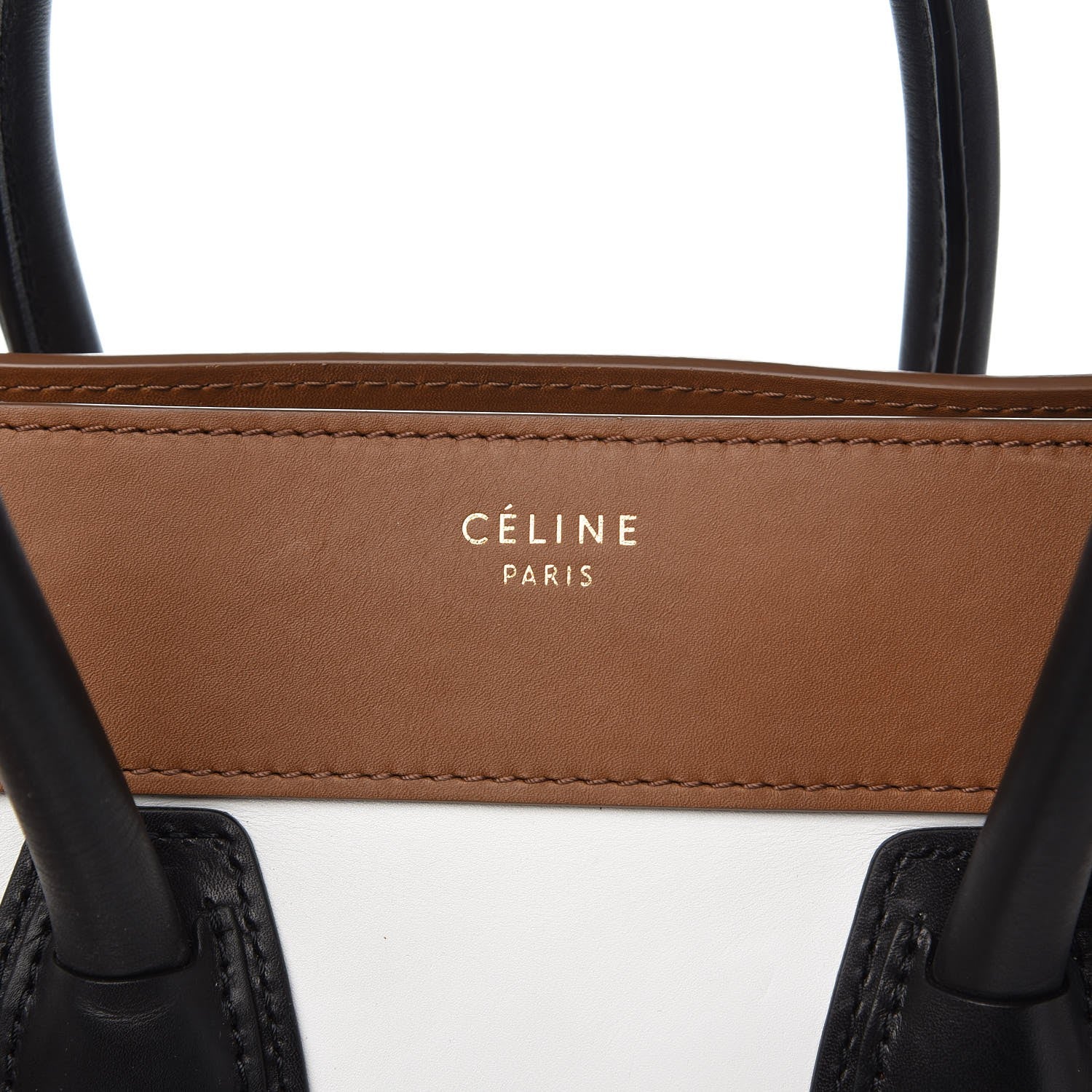 Celine Smooth Calfskin Mini Tri-Color Luggage Brown 8 of 14