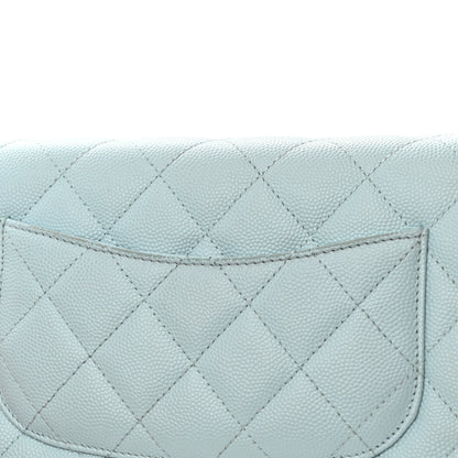 Chanel Caviar Quilted Wallet On Chain WOC Light Blue 15 of 18