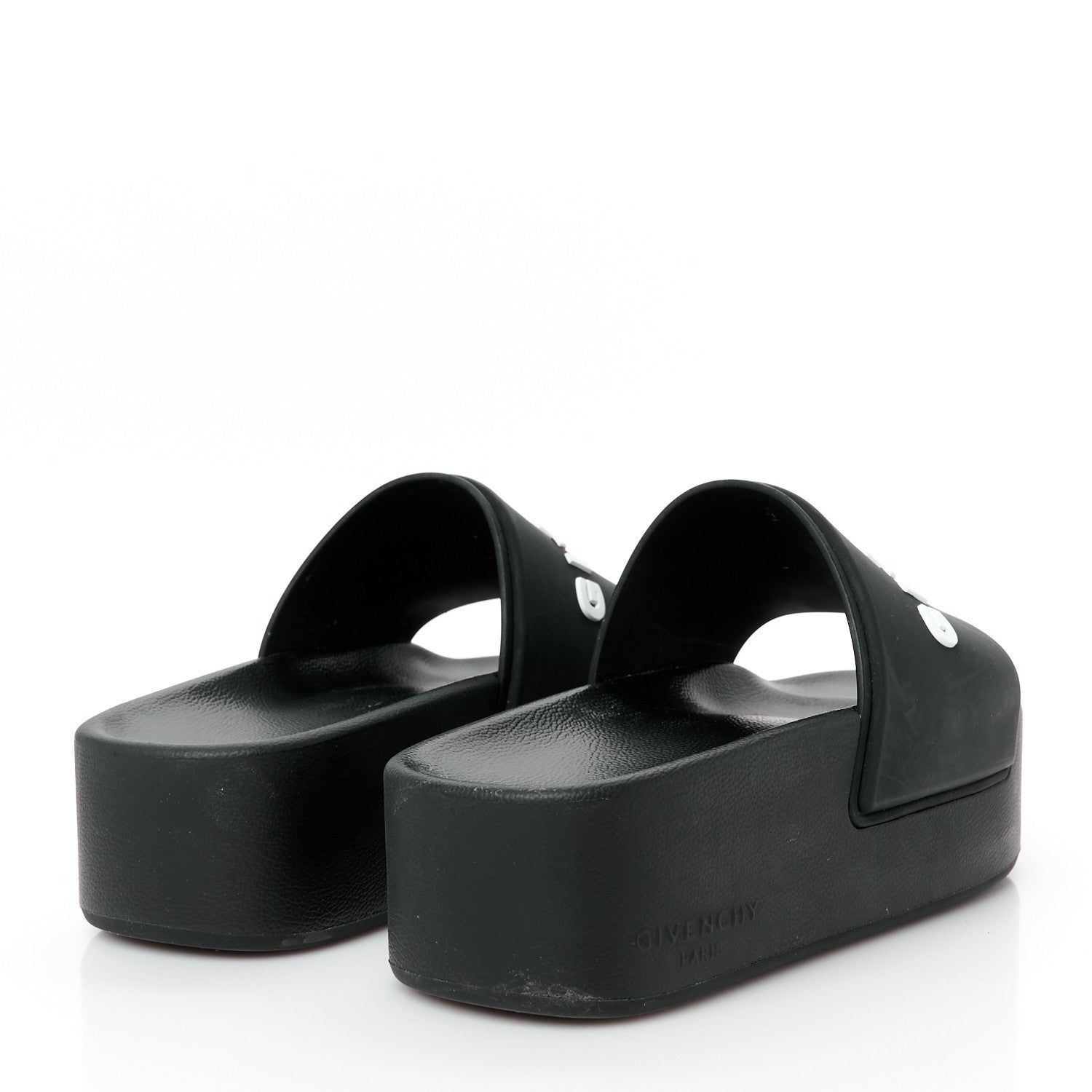 Givenchy Rubber Logo Platform Slides 38 Black 5 of 8