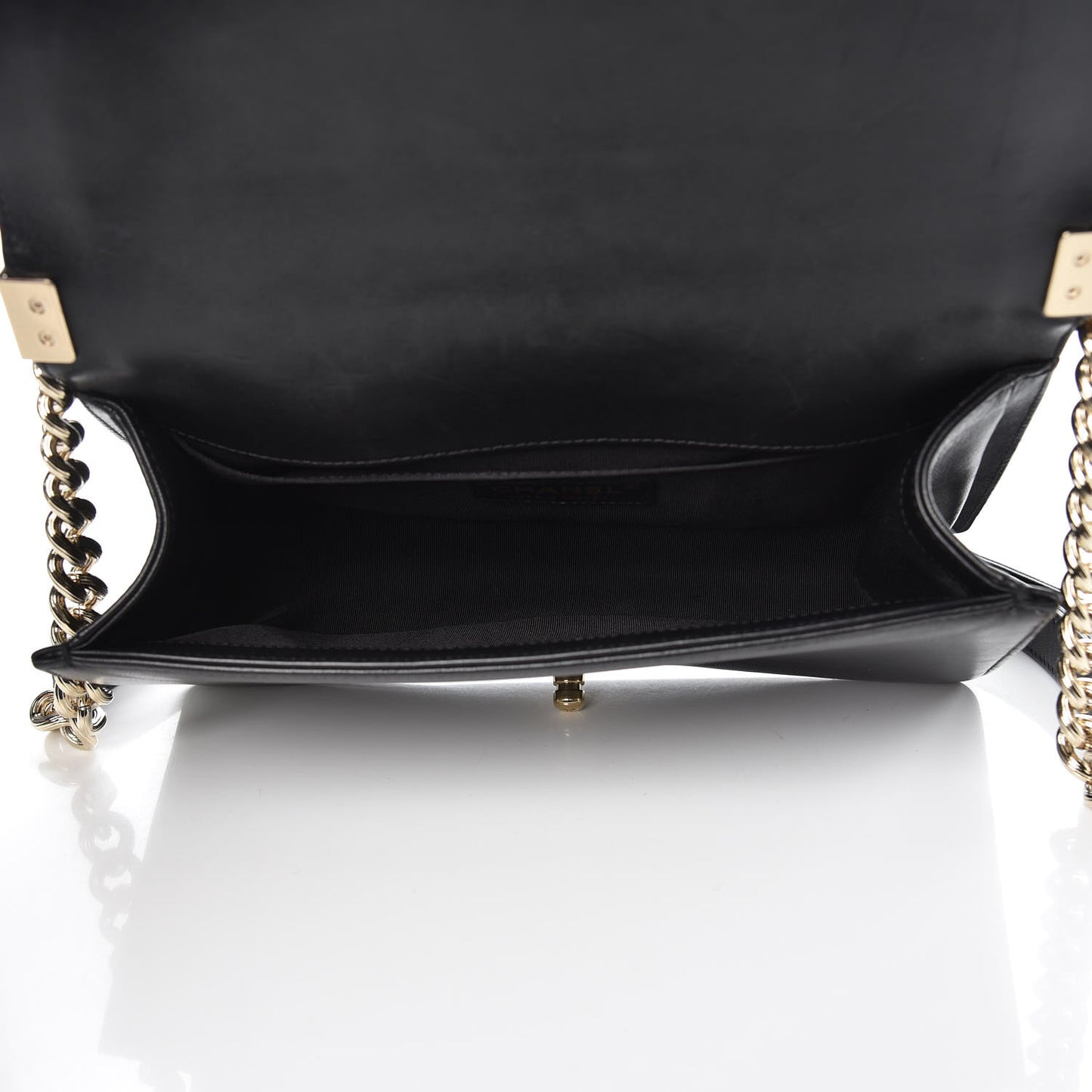 Lambskin Quilted Medium Boy Flap Black
