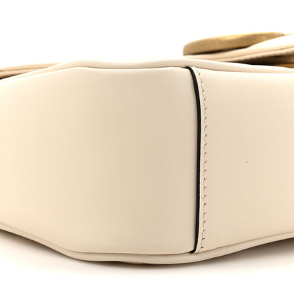 Gucci Calfskin Matelasse Small GG Marmont Shoulder Bag White 10 of 10