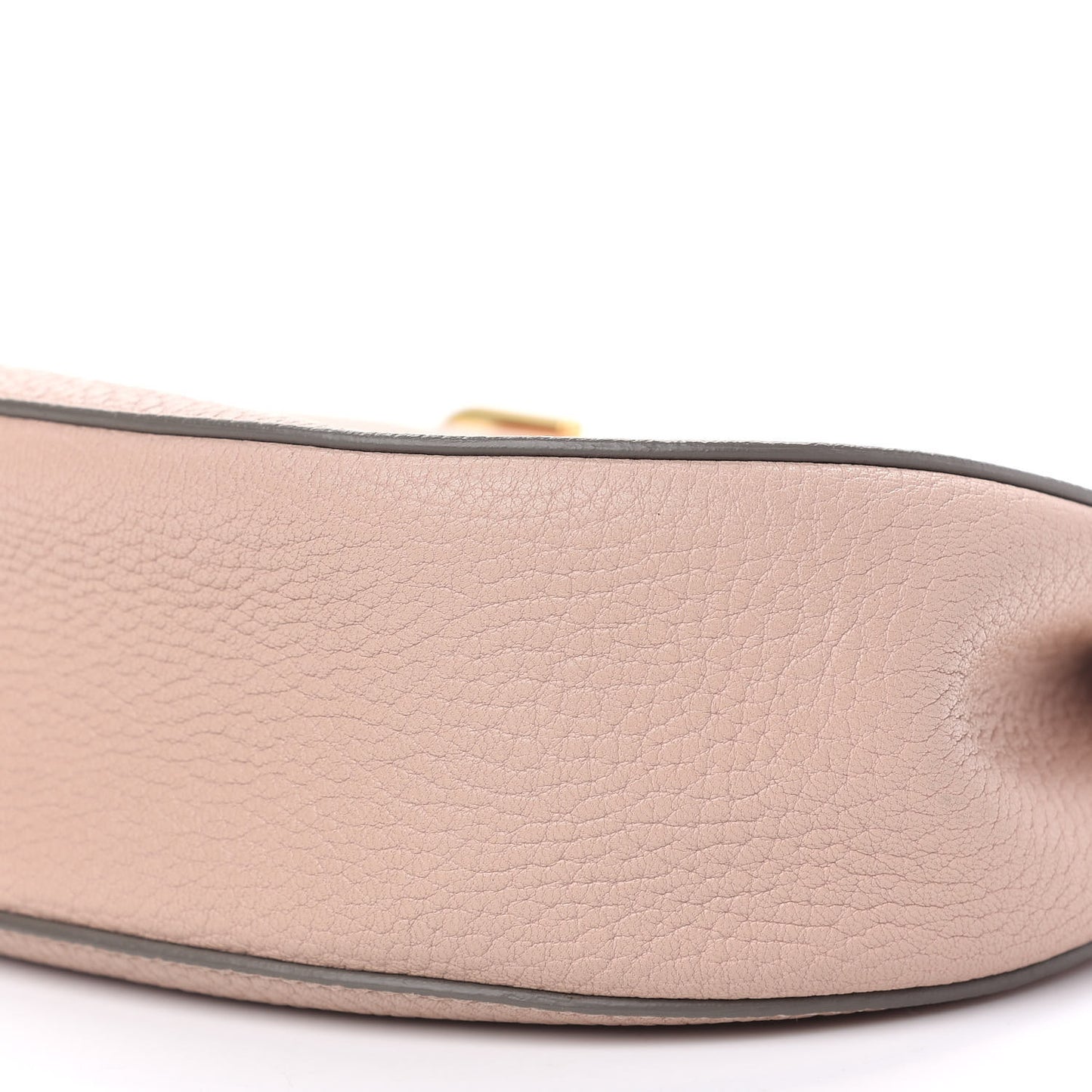 Grained Lambskin Mini Drew Shoulder Bag Cement Pink