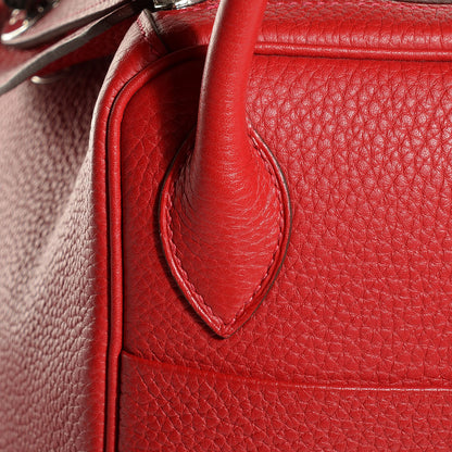 Hermes Taurillon Clemence Lindy 30 Rouge Casaque 8 of 15
