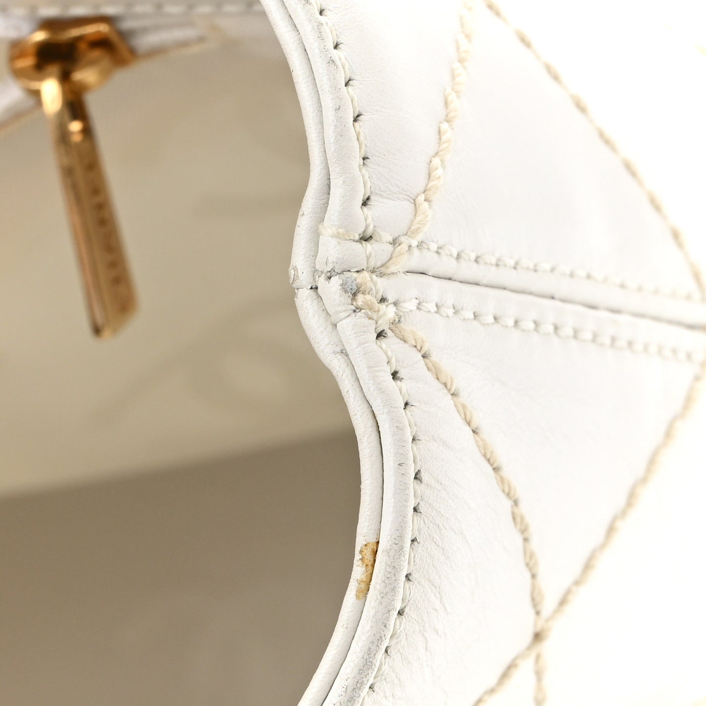 Calfskin Wild Stitch Tote White