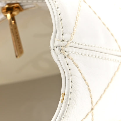 Chanel Calfskin Wild Stitch Tote White 11 of 13