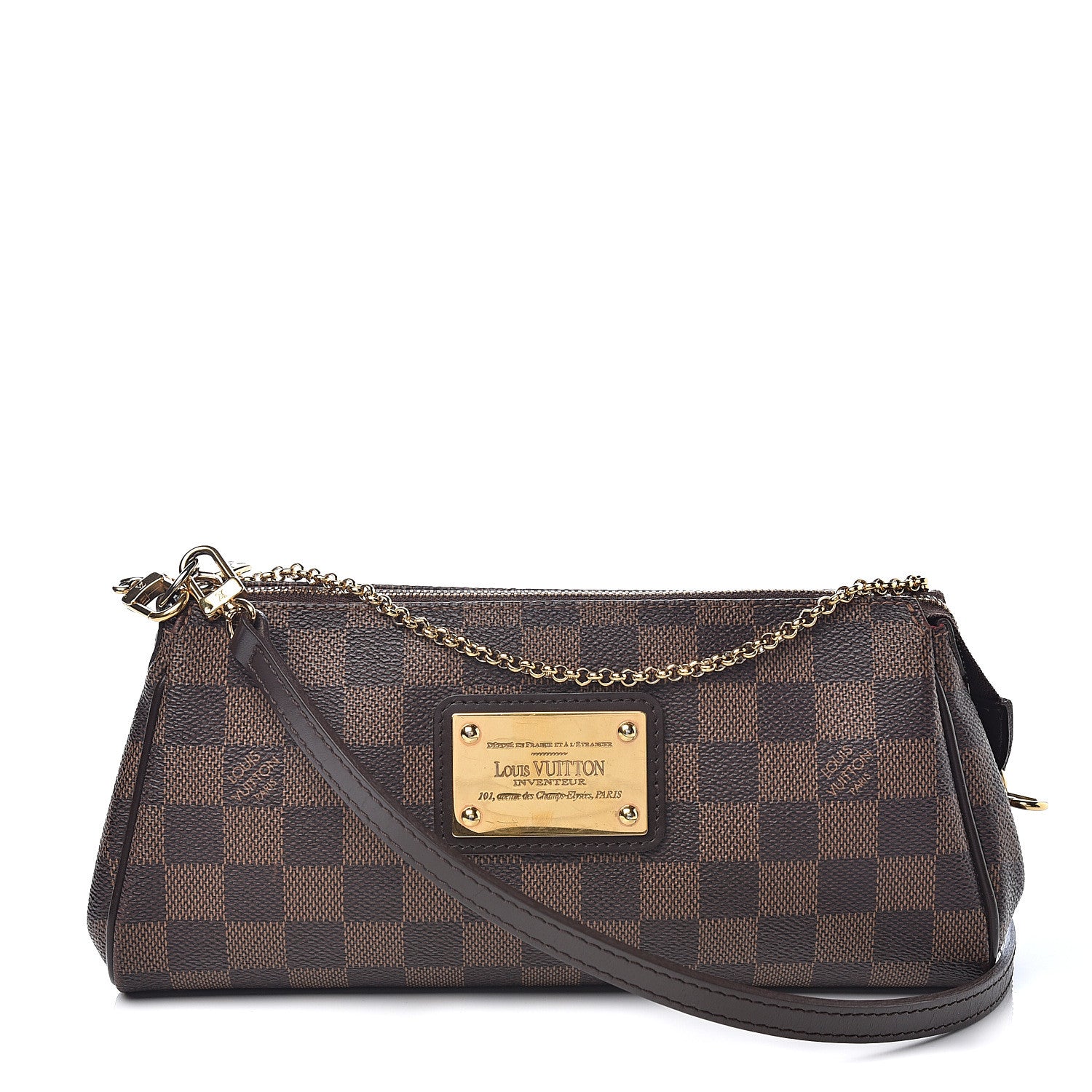Louis Vuitton Damier Ebene Eva Clutch 1 of 9