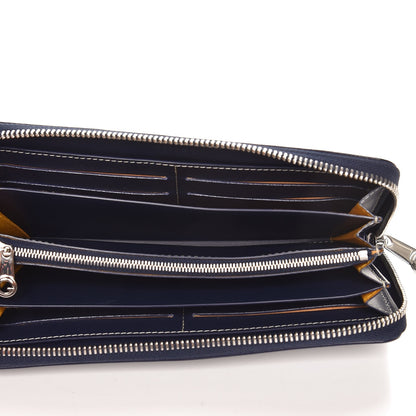 Goyard Goyardine Matignon Zip Around GM Wallet Navy 5 of 9