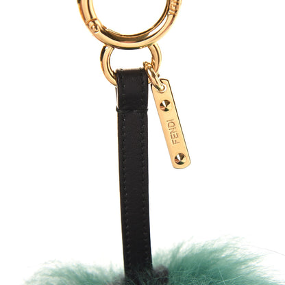 Fendi Fox Rabbit Goat Mink Fur Vitello Flamingo Minty Monster Bag Bug Charm Green Apple Multicolor 3 of 5
