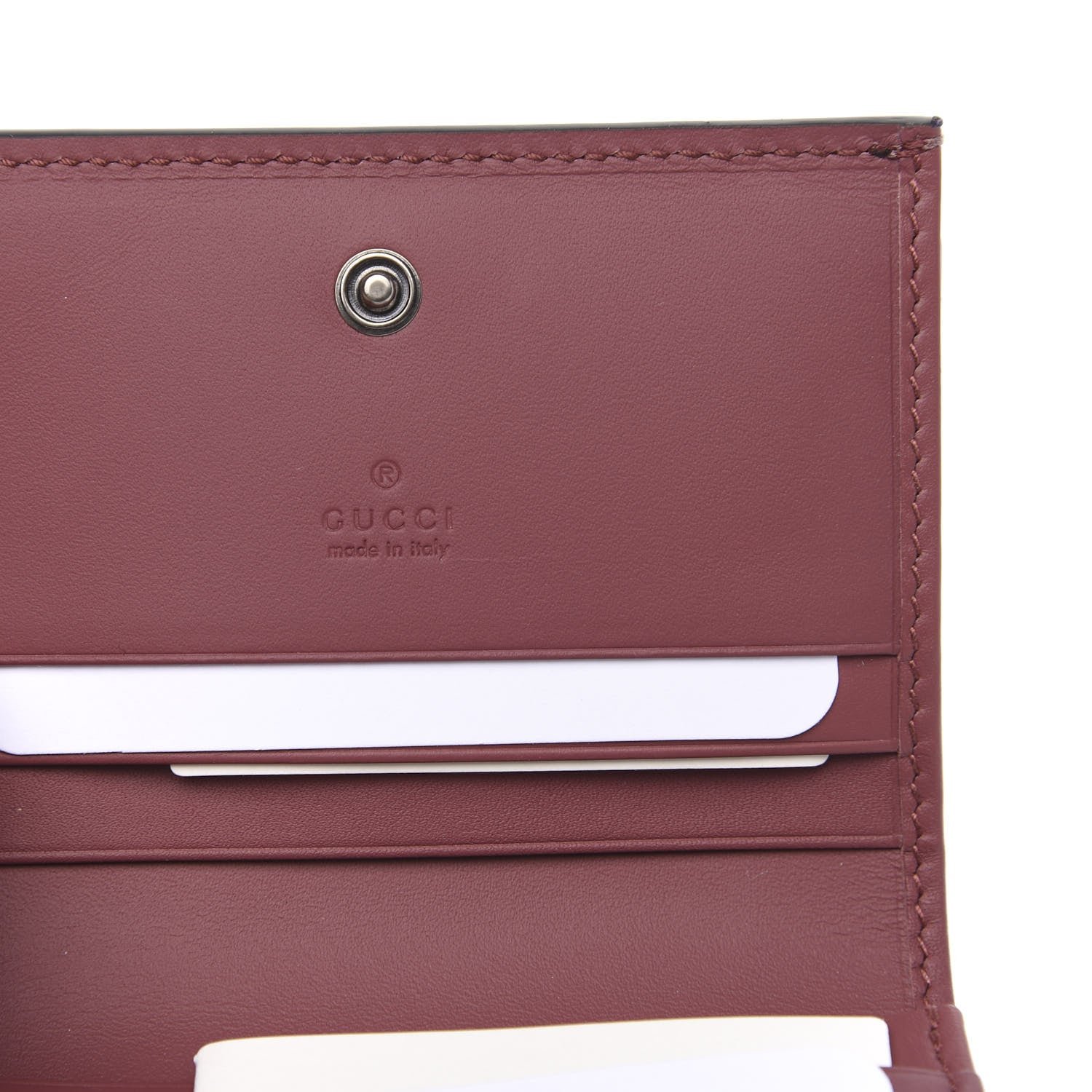 Gucci GG Supreme Monogram Blooms Card Case Beige Multicolor Dry Rose 6 of 7