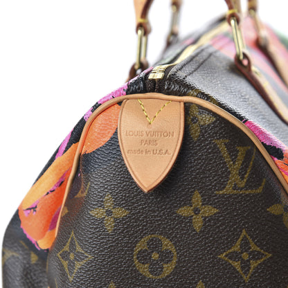 Louis Vuitton Monogram Roses Speedy 30 8 of 10