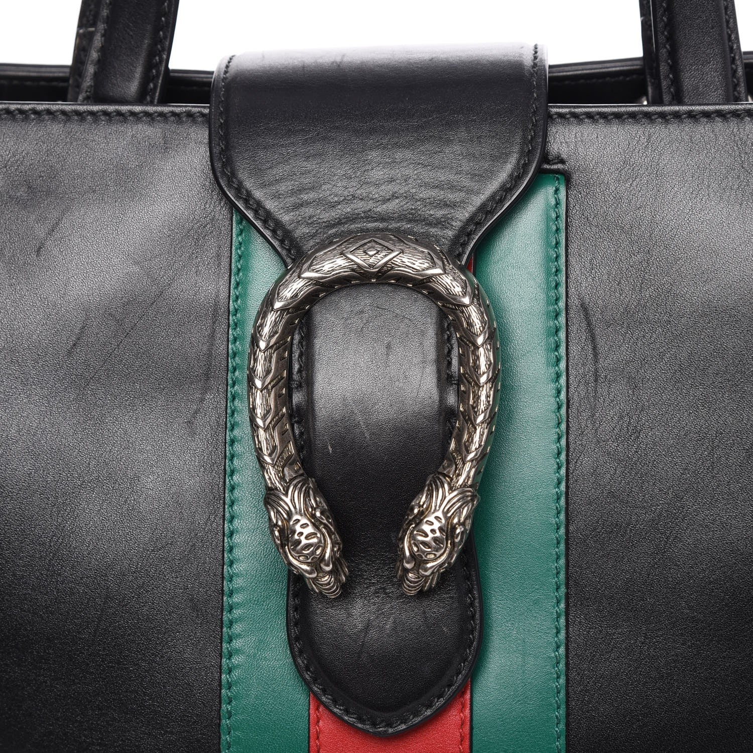 Gucci Calfskin Web Stripe Large Dionysus Tote Bag Black 31 of 34