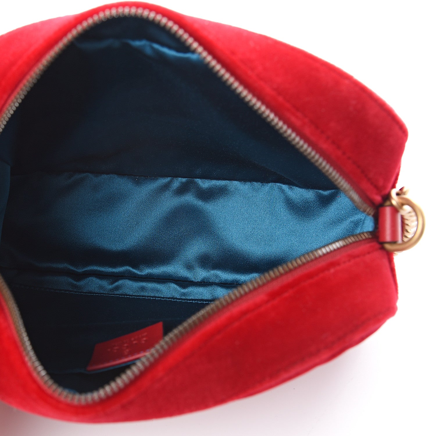 Gucci Velvet Matelasse Small GG Marmont Chain Shoulder Bag Hibiscus Red 4 of 8