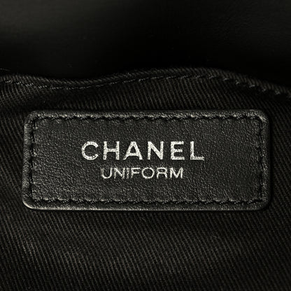 Chanel Calfskin Quilted CC Uniform Flap Belt Bag Black 6 of 10