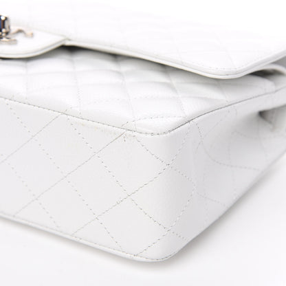 Chanel Caviar Quilted Medium Double Flap White 8 of 11