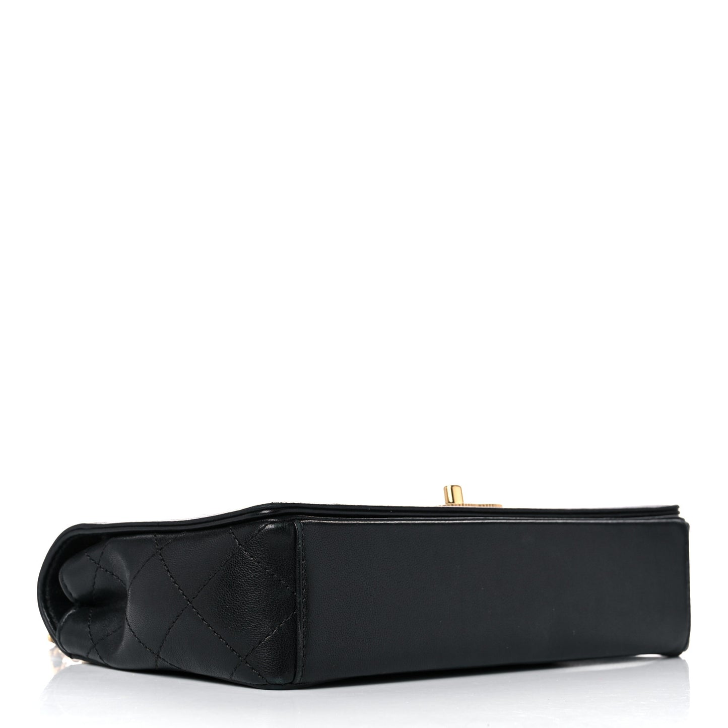 Sheepskin Quilted Medium Vintage Mademoiselle Flap Black