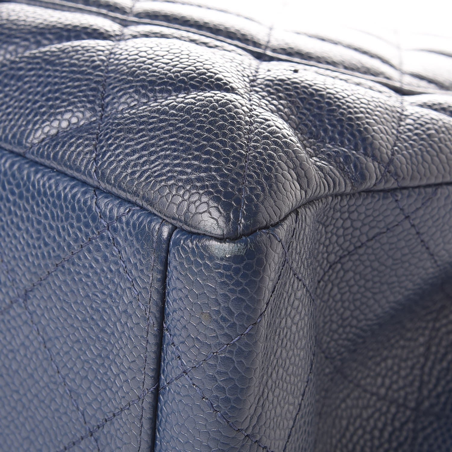 Chanel Caviar Quilted Maxi Single Flap Blue 8 of 11