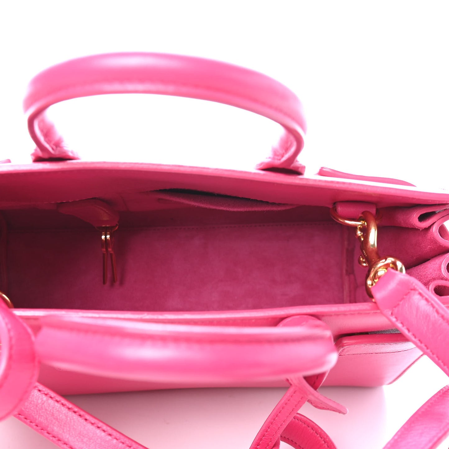 Calfskin Nano Sac De Jour Lipstick Fuchsia
