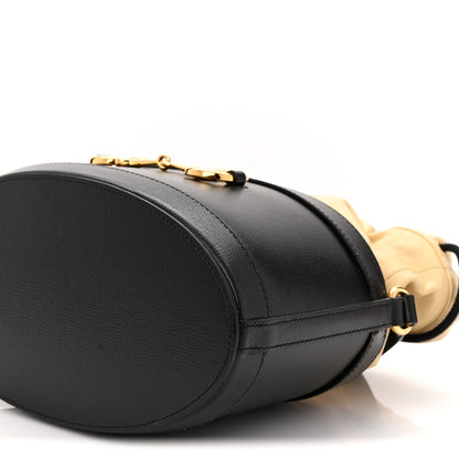 Gucci Azalea Sakai Be Green Calfskin Horsebit 1955 Drawstring Bucket Bag Black Butter 10 of 10