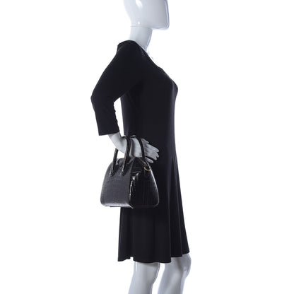 Givenchy Calfskin Crocodile Embossed Mini Antigona Black 3 of 10