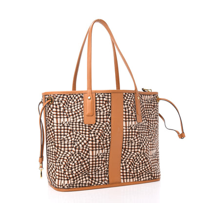 MCM Visetos Medium Liz Reversible Shopper Tote Cognac 14 of 19