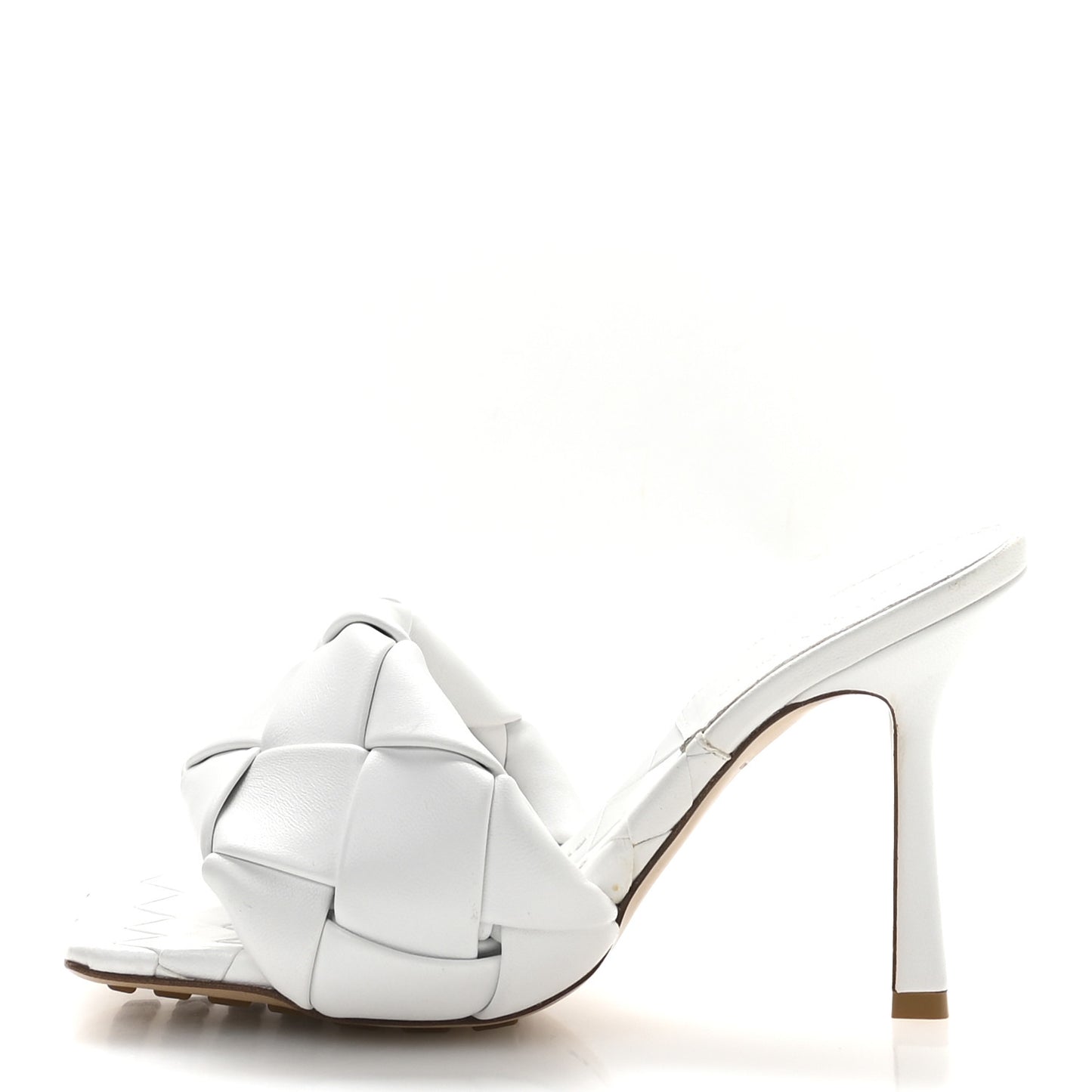 Nappa Maxi Intrecciato Lido Mule Sandals 36 Optic White