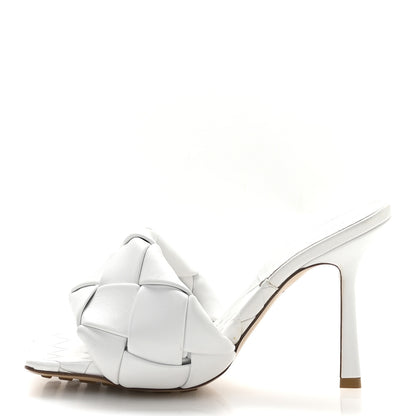 Bottega Veneta Nappa Maxi Intrecciato Lido Mule Sandals 36 Optic White 1 of 7
