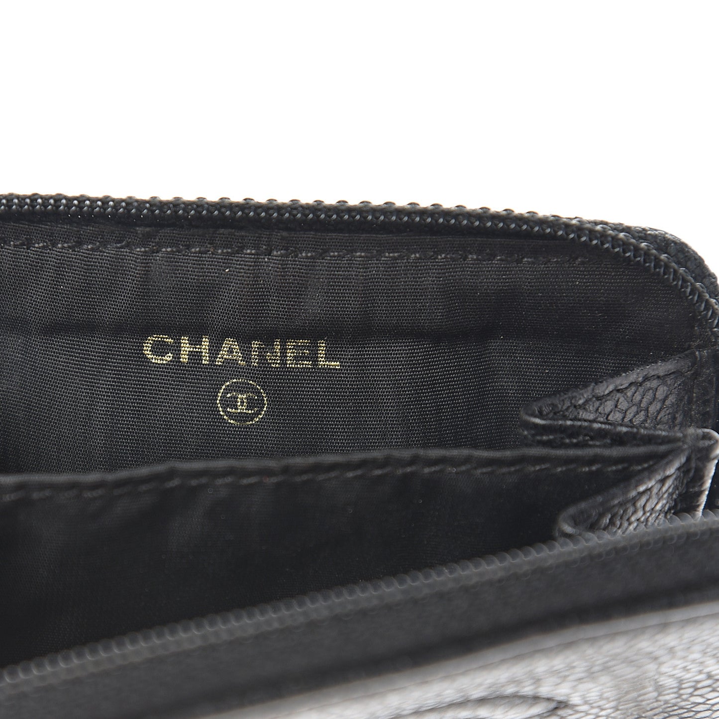 Caviar Timeless CC Zip Around Coin Purse Black
