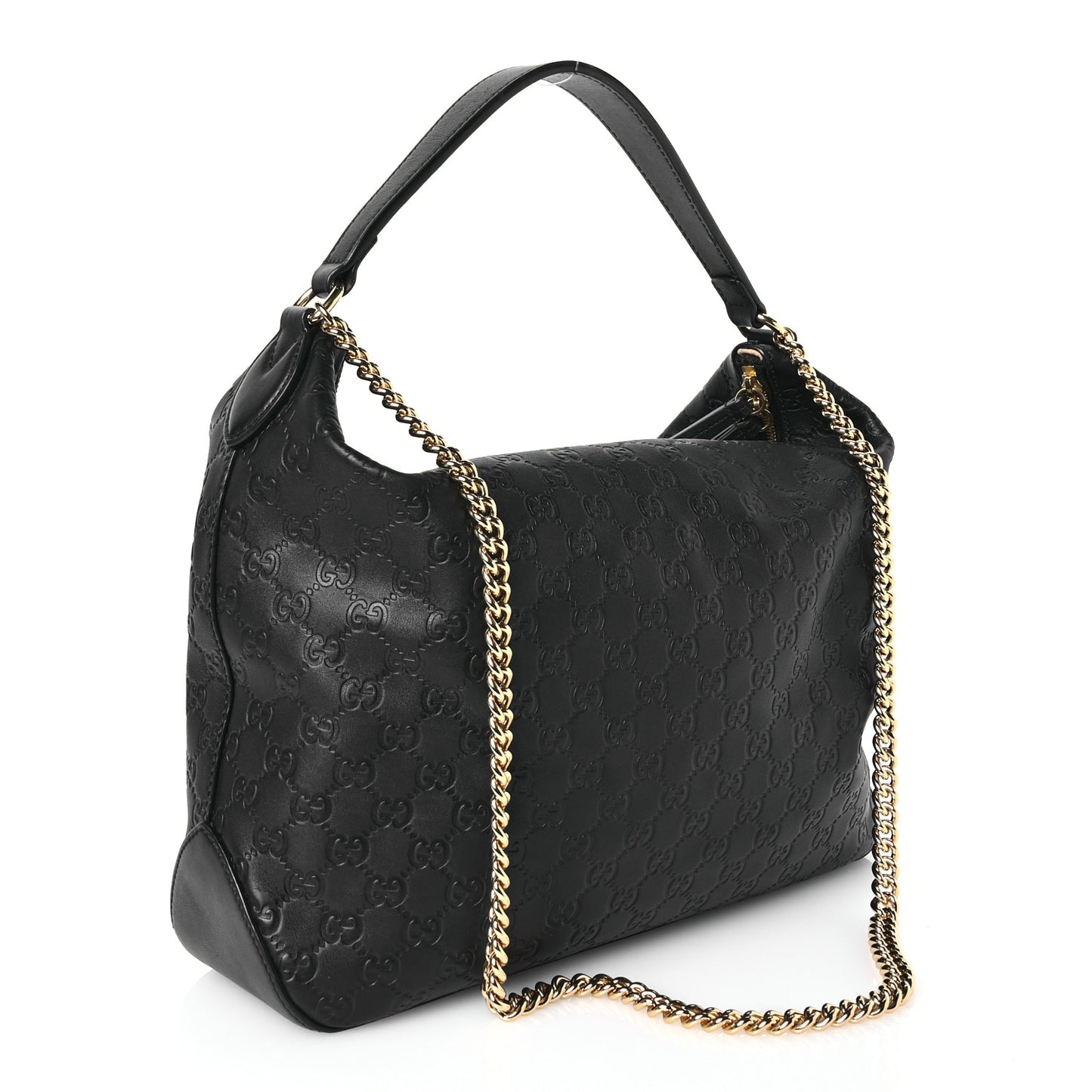 Guccissima Signature Large Linea A Hobo Black