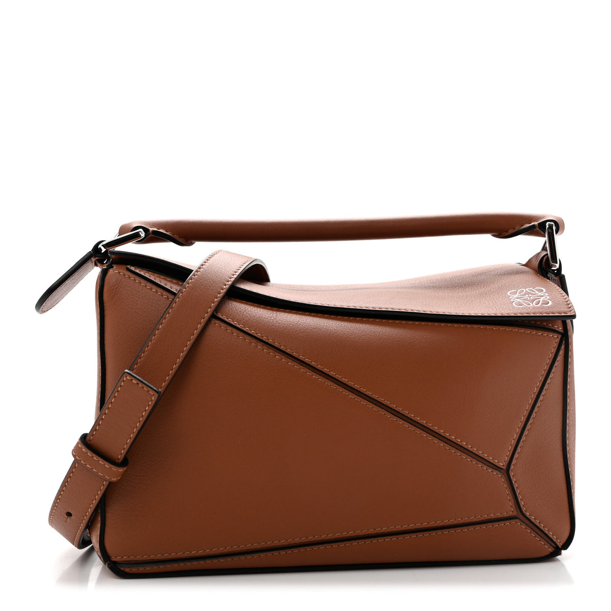 Loewe Calfskin Small Puzzle Bag Tan 1 of 11