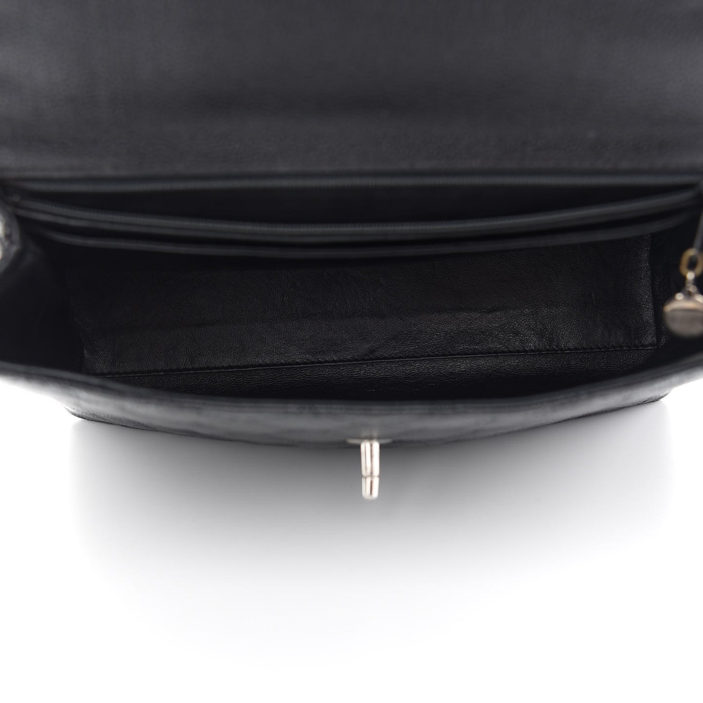 Caviar Quilted Jumbo Kelly Flap Black