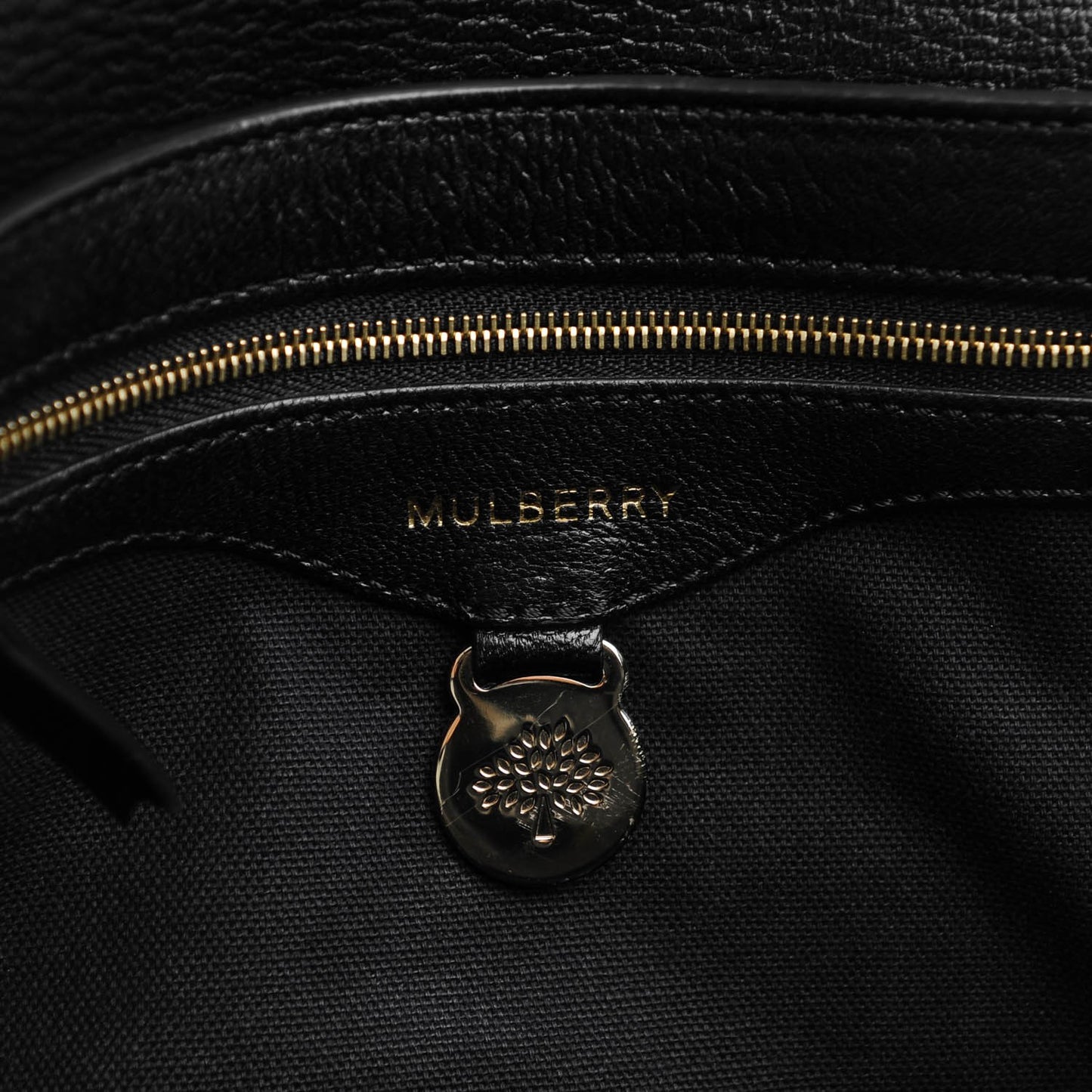 Shiny Goatskin Large Bayswater Shoulder Bag Black