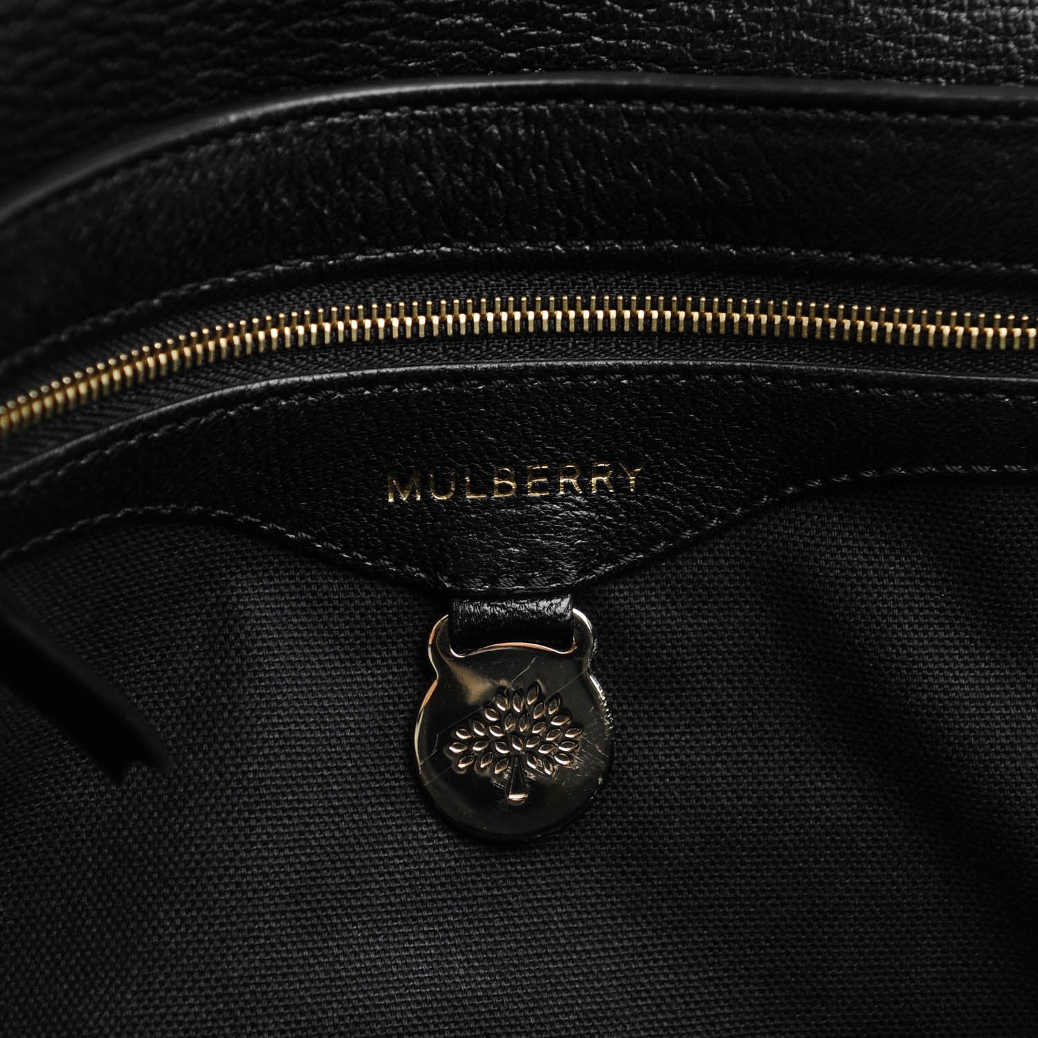 Mulberry Shiny Goatskin Large Bayswater Shoulder Bag Black 6 of 7