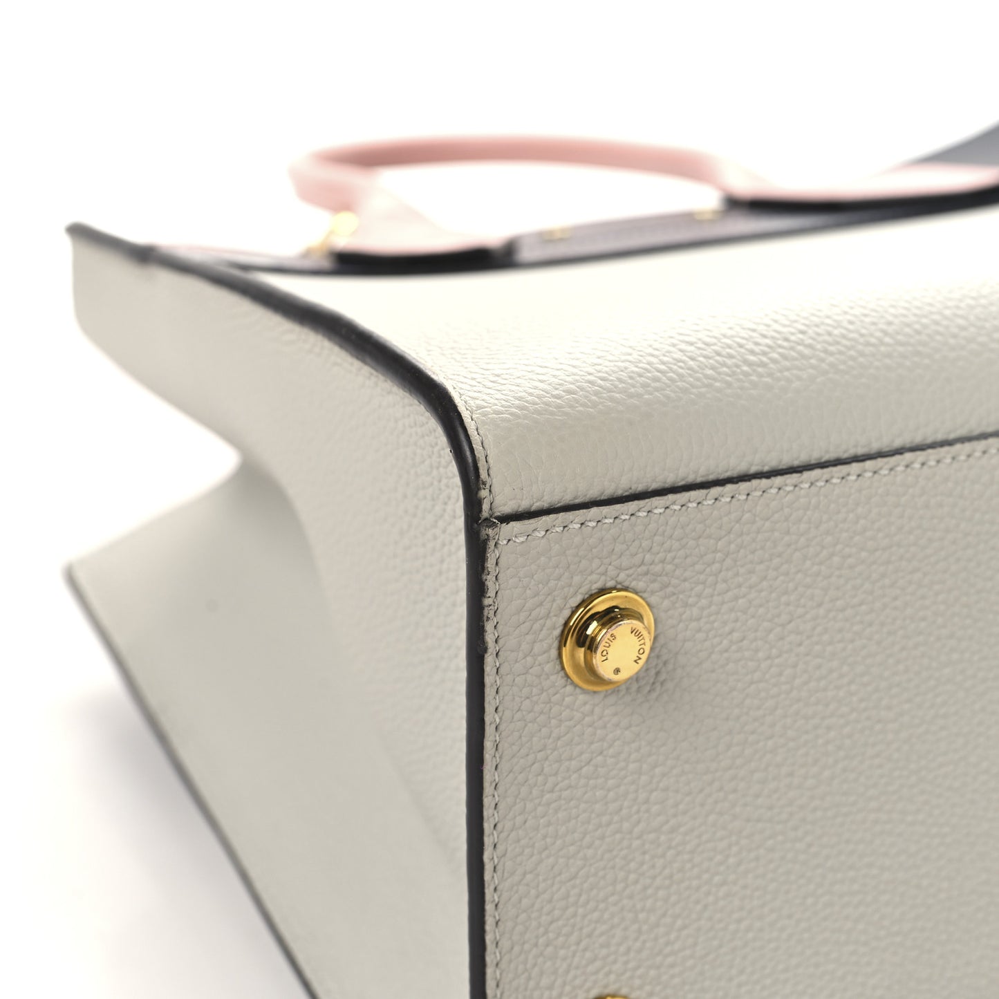 Calfskin City Steamer MM Gris Antartica Navy Rose Doux