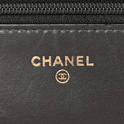 Chanel Lambskin Quilted Boy Wallet On Chain WOC Black 6 of 11