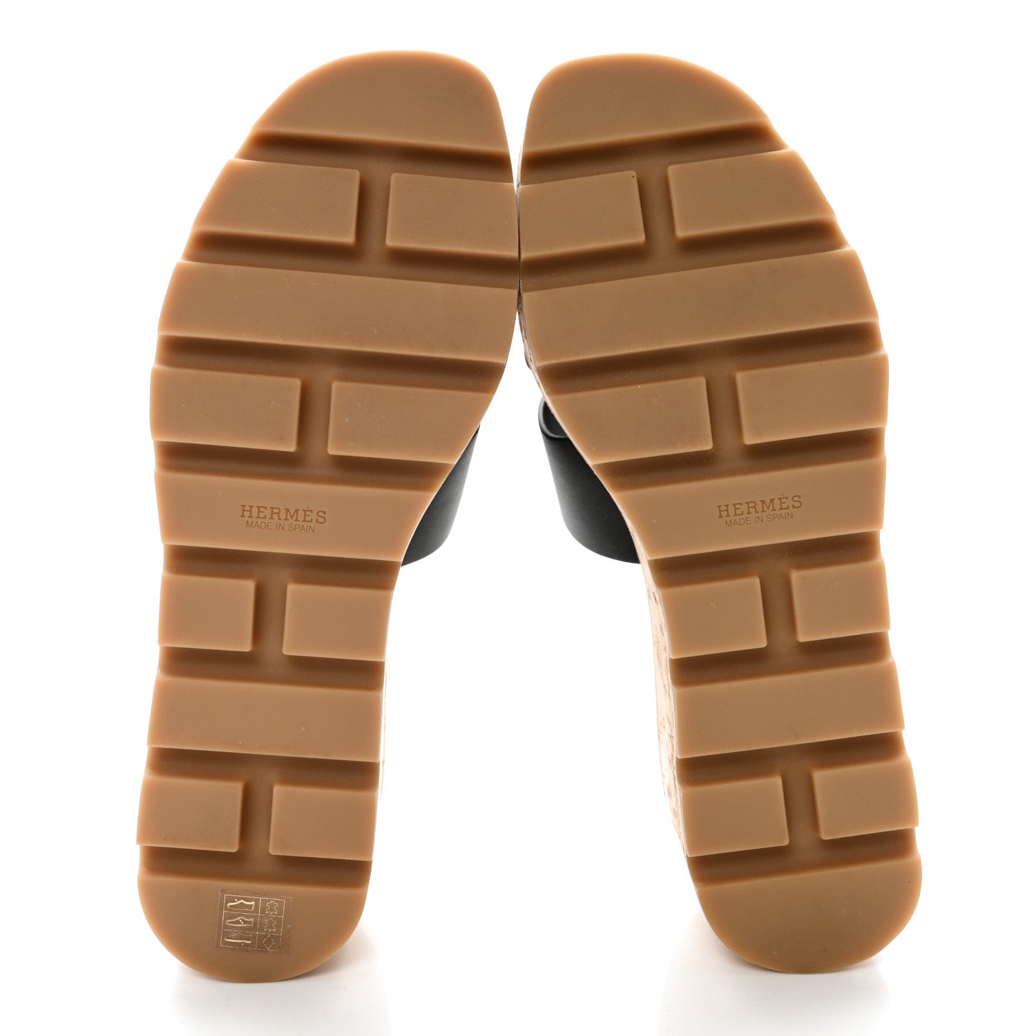 Hermes Calfskin Cork Eze 30 Sandals 37 Black 5 of 10