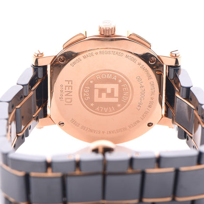 Fendi Stainless Steel Ceramic 38mm Chronograph Quartz Watch Blue 4 of 8