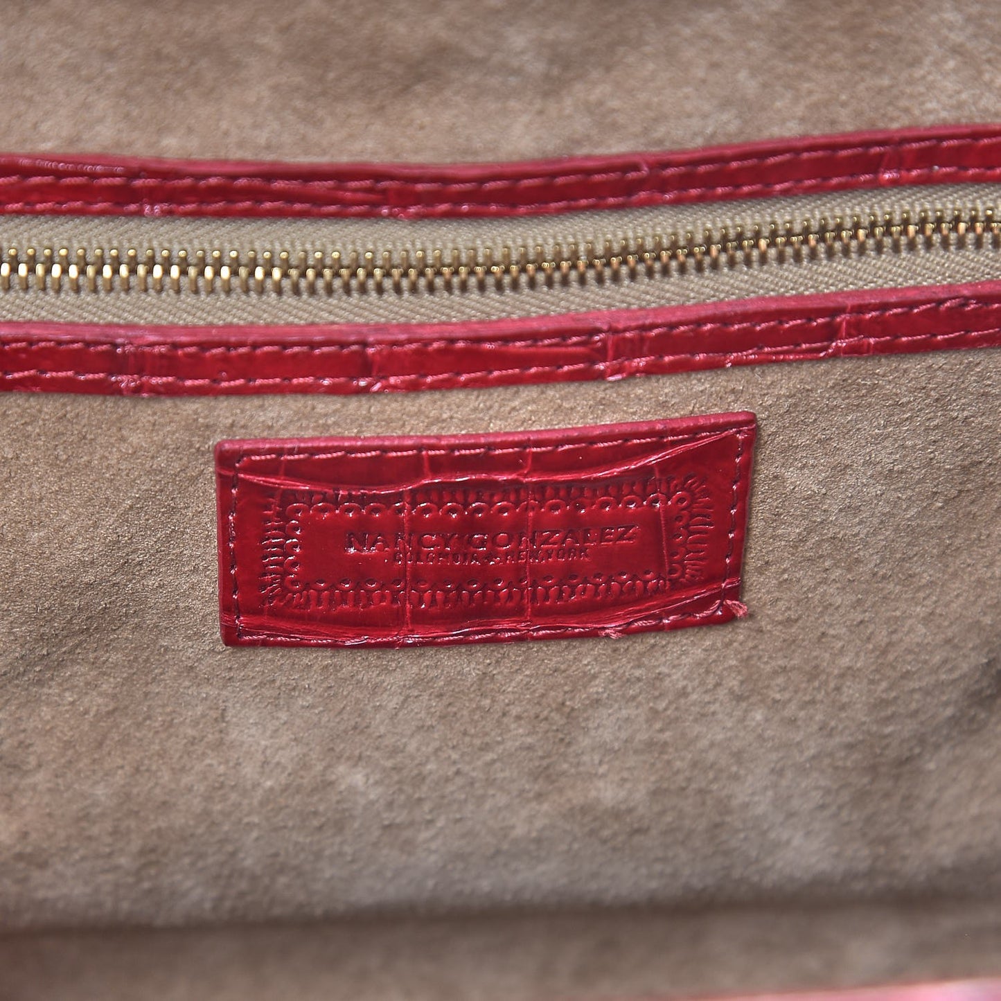 Crocodile Chain Frame Bag Red